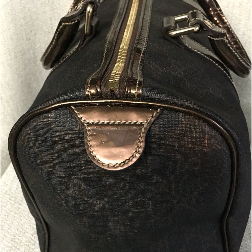 Authentic GUCCI Boston satchel bag brown gold - Picture 8 of 15